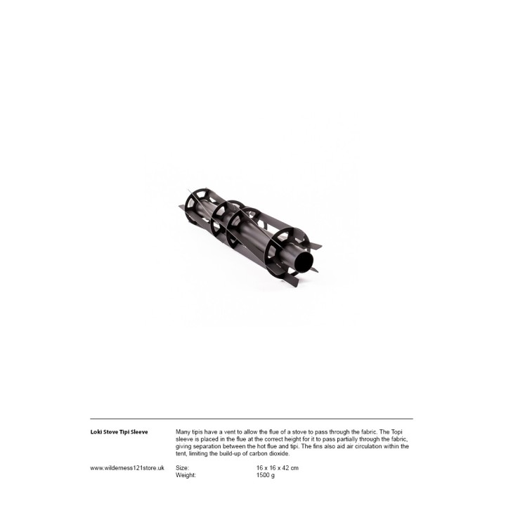 Tipi Sleeve for Loki Stove fact sheet