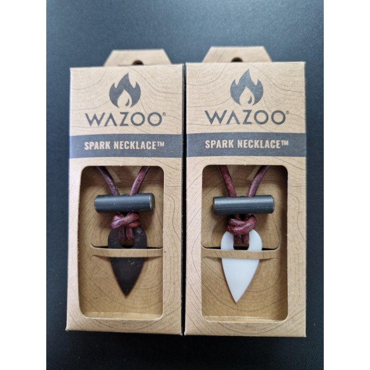 wazoo spark necklaces in packaging