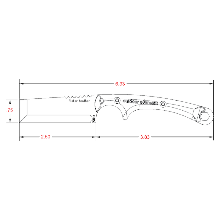 outdoor element flicker feather line drawing