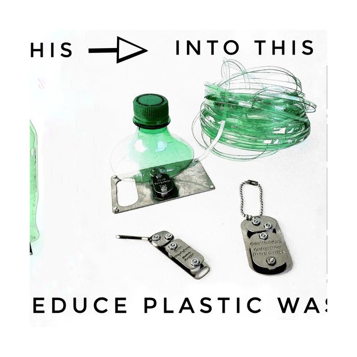 Grim Workshop turn plastic bottle into cordage credit card sized tool