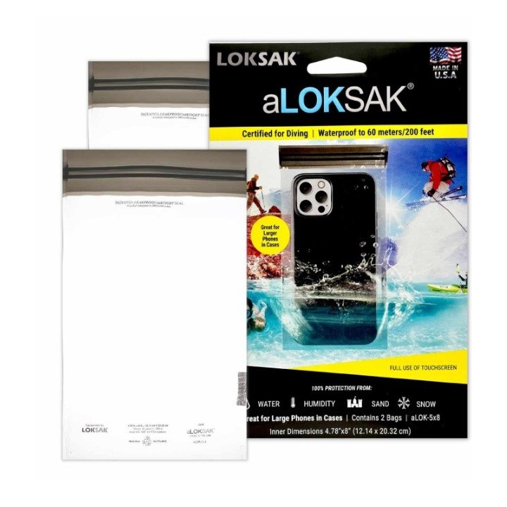 aLOKSAK Waterproof Bag 2 x aLOK2-5x8 case
