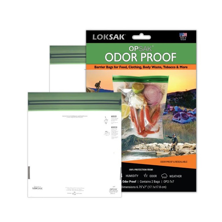 LOKSAK - OPSAK OP2-7x7 Odorproof Dry  bag resealable Recyclable storage bags 7x7